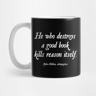 John Milton Book Lover's Anti-Censorship Quote Mug